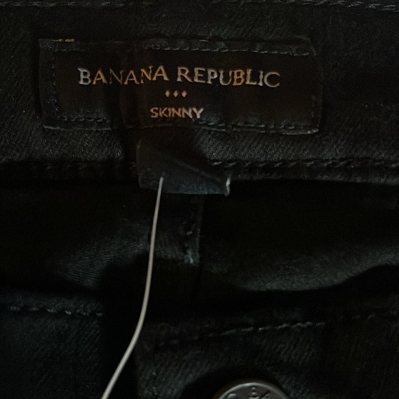 NWT Banana Republic fade resistant mid rise black skinny jeans size 6/28 stretch - Picture 10 of 13